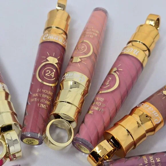 Cmaadu ✦ 17pc Waterproof Lipstick Vault ✦ Vitamin E 24HR Wear Swirl Design NWT - Picture 7 of 11